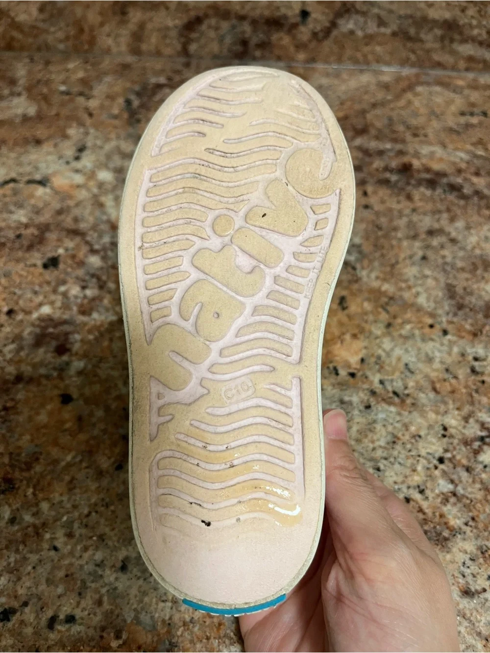 Native Glitter Slip-On Rubber Shoes in Light Pink